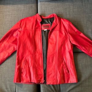 Red Leather Jack Genuine Leather